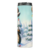 Grumpy Reindeer braucht Kaffee Thermosbecher (Rückseite)