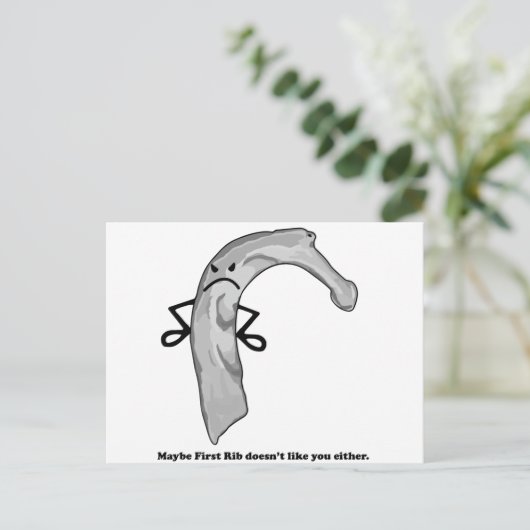 Grumpy Rib Postkarte (Stehend Vorderseite)