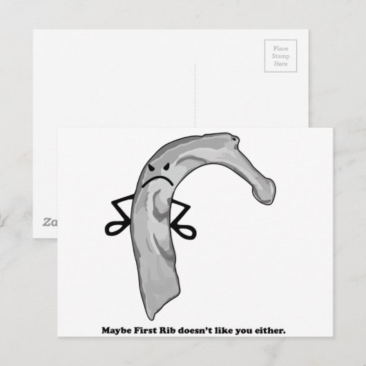Grumpy Rib Postkarte (Vorne/Hinten)