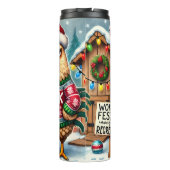 Grumpy Rooster Festive Holiday Spaß Thermosbecher (Rückseite)