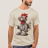 Grumpy Rooster Morning - Kaffee zuerst! T-Shirt (Vorderseite)