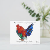 Grumpy Rooster - Postkarte (Stehend Vorderseite)