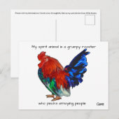 Grumpy Rooster - Postkarte (Vorne/Hinten)