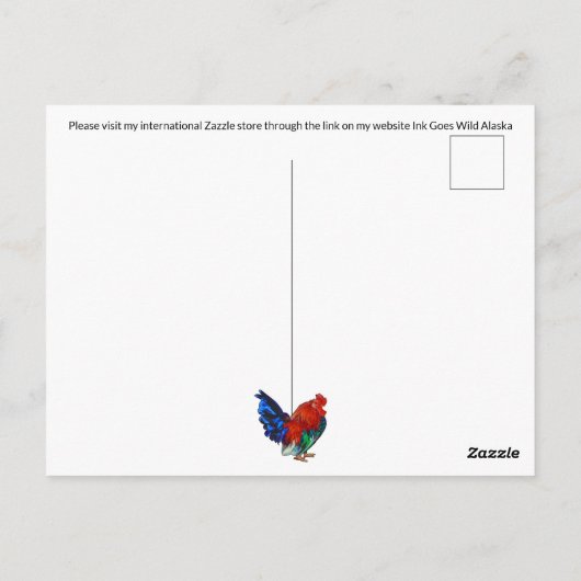 Grumpy Rooster - Postkarte (Rückseite)