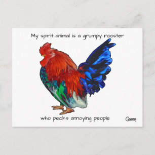 Grumpy Rooster - Postkarte