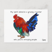 Grumpy Rooster - Postkarte (Vorderseite)