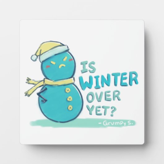 Grumpy S. Illustration: IST DER WINTER NOCH? Fotoplatte (Vorderseite)