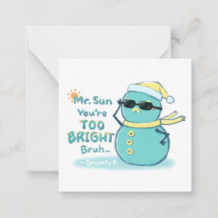 Grumpy S. Illustration: Mr. Sun Sie sind zu hell Mitteilungskarte