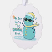 Grumpy S. Illustration: Mr. Sun Sie sind zu hell Ornament Karte (Links)