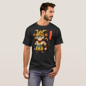 Grumpy Samurai monkey - Matsumoto Hoji Style T-Shirt (Vorne ganz)