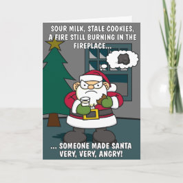 Grumpy Santa Christmas Card Feiertagskarte