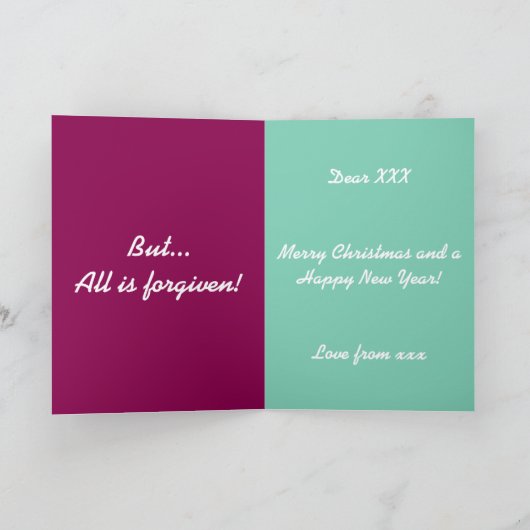 Grumpy Santa Feiertagskarte (Innenseite)