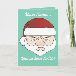 Grumpy Santa Feiertagskarte
