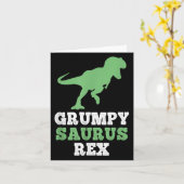 Grumpy-saurus Rex Dino Dinosaurier Funny Grumpysau Karte (Gelbe Blume)