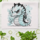 Grumpy Seepferd Geschirrtuch (Gefaltet)