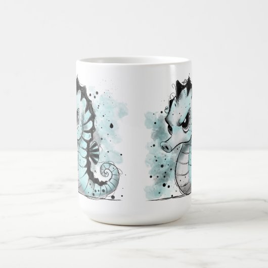 Grumpy Seepferd Kaffeetasse (Mittel)