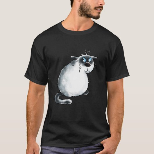 Grumpy Siamese Katze für Katze T-Shirt (Vorderseite)