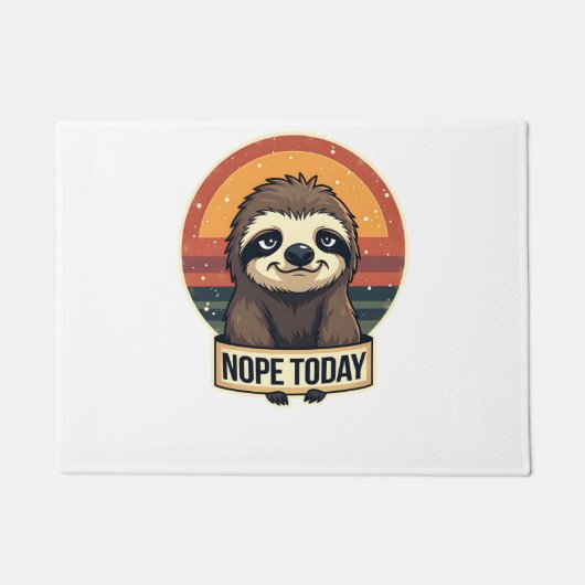 Grumpy Sloth Vintage Funny Retro Shirt Design Fußmatte (Vorderseite)