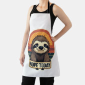 Grumpy Sloth Vintage Funny Retro Shirt Design Schürze (InSitu)