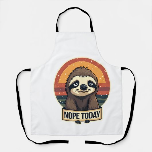 Grumpy Sloth Vintage Funny Retro Shirt Design Schürze (Vorderseite)