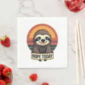 Grumpy Sloth Vintage Funny Retro Shirt Design Serviette (Beispiel)