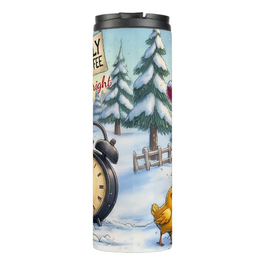 Grumpy Snowman Nicht Jolly Coffee Thermosbecher (Rückseite)