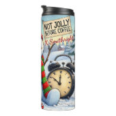 Grumpy Snowman Nicht Jolly Coffee Thermosbecher (Nach rechts gedreht)