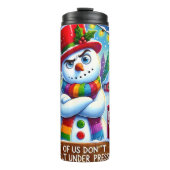 Grumpy Snowman nicht schmelzen Thermosbecher (Vorderseite)