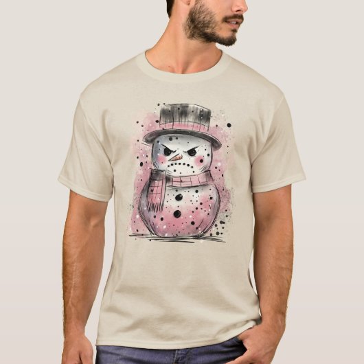 Grumpy Snowman T-Shirt (Vorderseite)