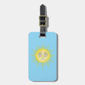 Grumpy Sonne, Schlafender Mond Gepäckanhänger (Vorderseite vertikal)