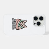 Grumpy Sphynx Cat Cold Humor Cartoon Art iPhone Hülle (Rückseite (Horizontal))