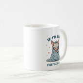 Grumpy Sphynx Cat Cold Humor Cartoon Design Kaffeetasse (VorderseiteRechts)