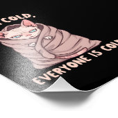 Grumpy Sphynx Cat Cold Humor Illustration Fotodruck (Ecke)