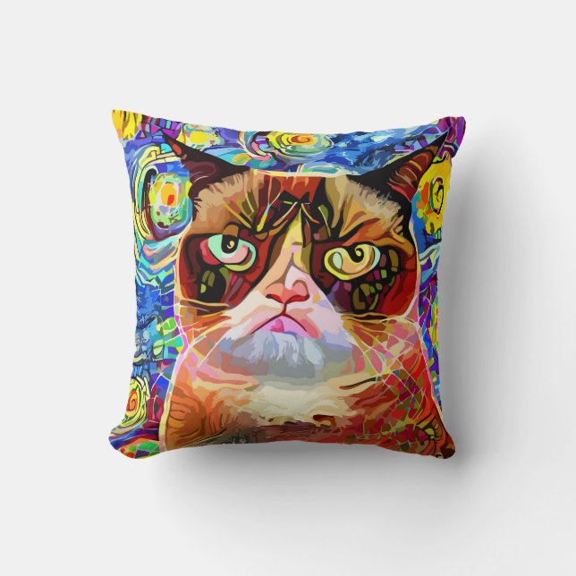 Grumpy Starry Night Kissen (Vorderseite)