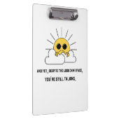 Grumpy sun Clipboard Klemmbrett (Rechts)