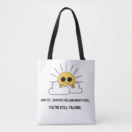 Grumpy Sun Tasche (Vorderseite)
