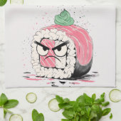 Grumpy Sushi Geschirrtuch (Gefaltet)