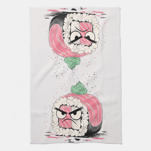 Grumpy Sushi Geschirrtuch (Vertikal)