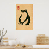 Grumpy Toad A3 A4 Mattes Kunstplakat. Japanischer  Poster (Küche)