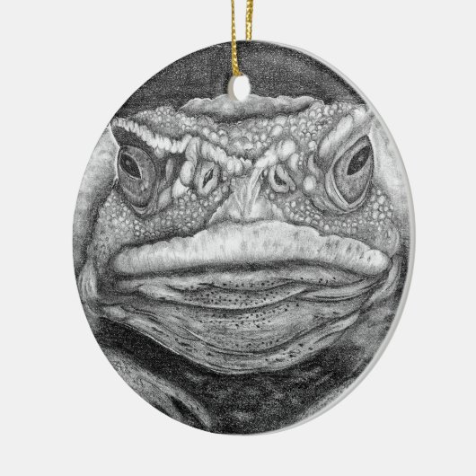 Grumpy Toad Keramik Ornament (Links)