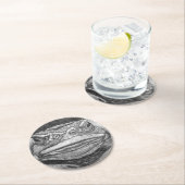 Grumpy Toad Runder Pappuntersetzer (Vor Ort)