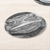 Grumpy Toad Runder Pappuntersetzer (Angewinkelt)