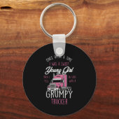 Grumpy Trucker Girl Truck Fahrer Frauen einmal ein Schlüsselanhänger (Vorderseite)