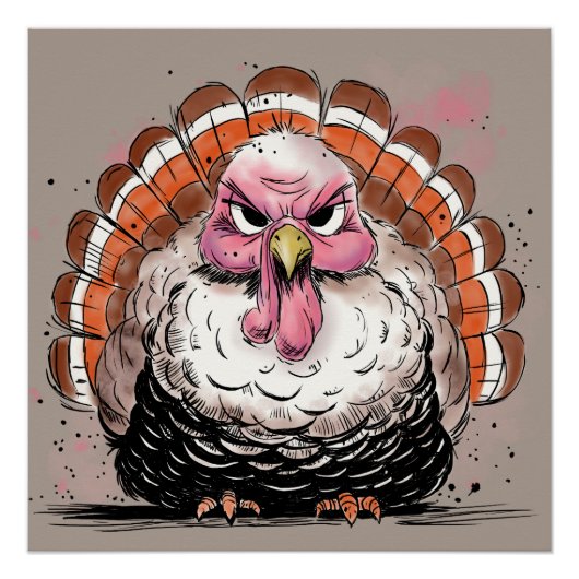 Grumpy Turkey Poster (Vorderseite)