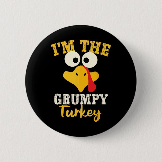 Grumpy Turkey Team Erntedank Matching Button (Vorderseite)