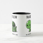 Grumpy Turtle Zeit Nicht Langsam Lustiger Kaffeebe Tasse (Zentrum)