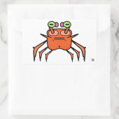 Grumpy ungerade crab v1 rechteckige Aufkleber (Tasche)