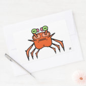 Grumpy ungerade crab v1 rechteckige Aufkleber (Umschlag)