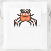 Grumpy ungerade crab v3 rechteckiger Aufkleber (Tasche)