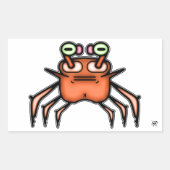 Grumpy ungerade crab v3 rechteckiger Aufkleber (Vorderseite)